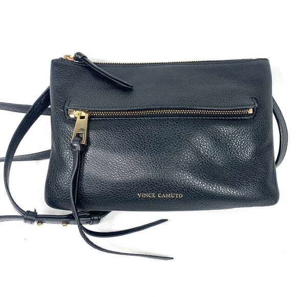 Vince Camuto Gally Leather Crossbody Bag Black 10"W x 6.5"H x 2"D - Picture 13 of 13